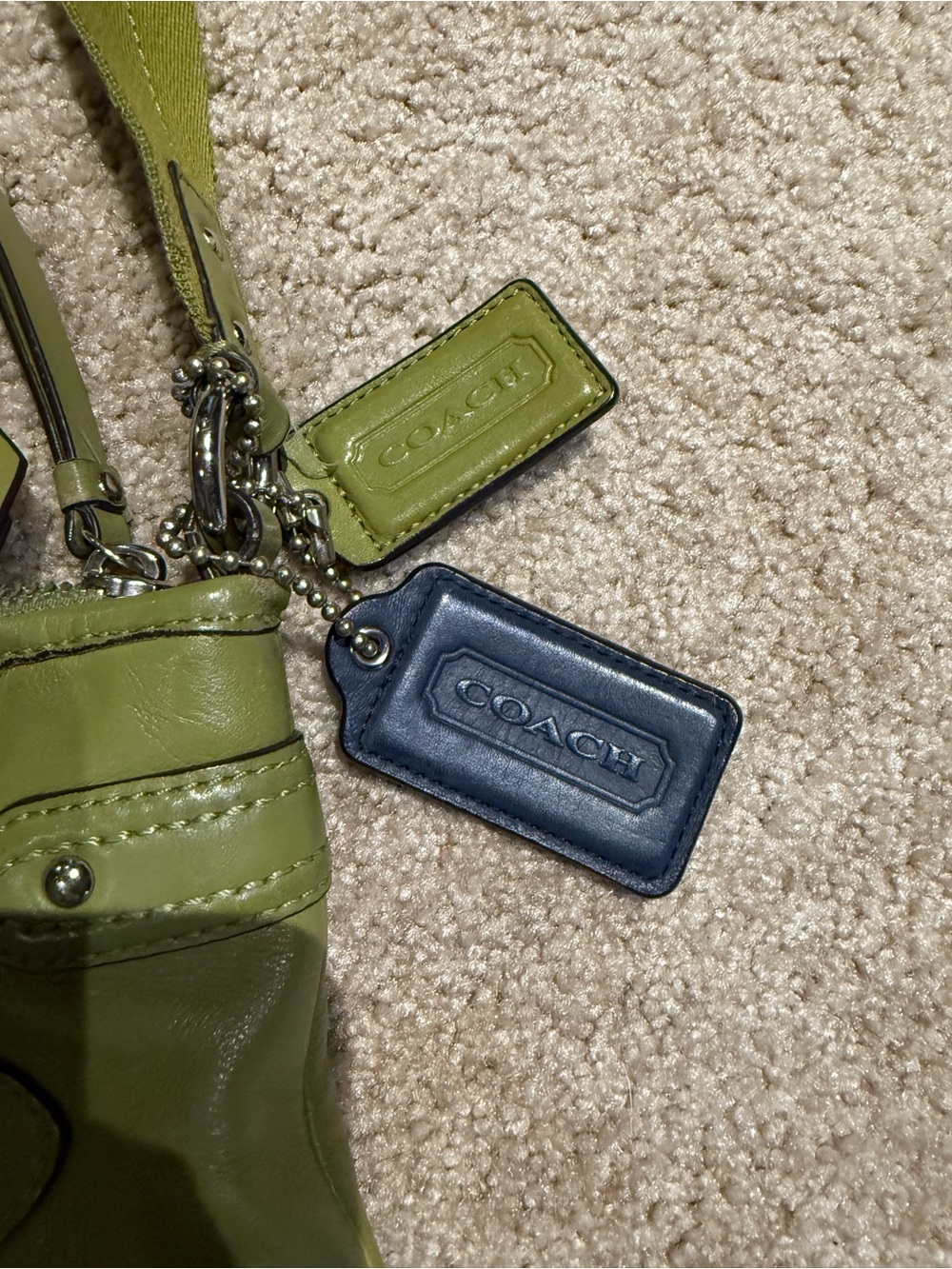 COACH Leaf Green Leather Daisy.
Messenger Crossbody Bag F23948 HTF Y2K - Picture 3 of 9